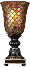 regency-hill-traditional-accent-table-lamp-12-high-dark-bronze-brown-amber-mosaic-glass-uplight-shade-decor-for-bedroom-living-room-nightstand-bedside-office-ho-7
